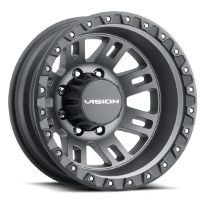 Vision Wheel HD – 408 MANX2 – Grey – 16″x6″ – All weather Wheels – 408-6681SGBLR